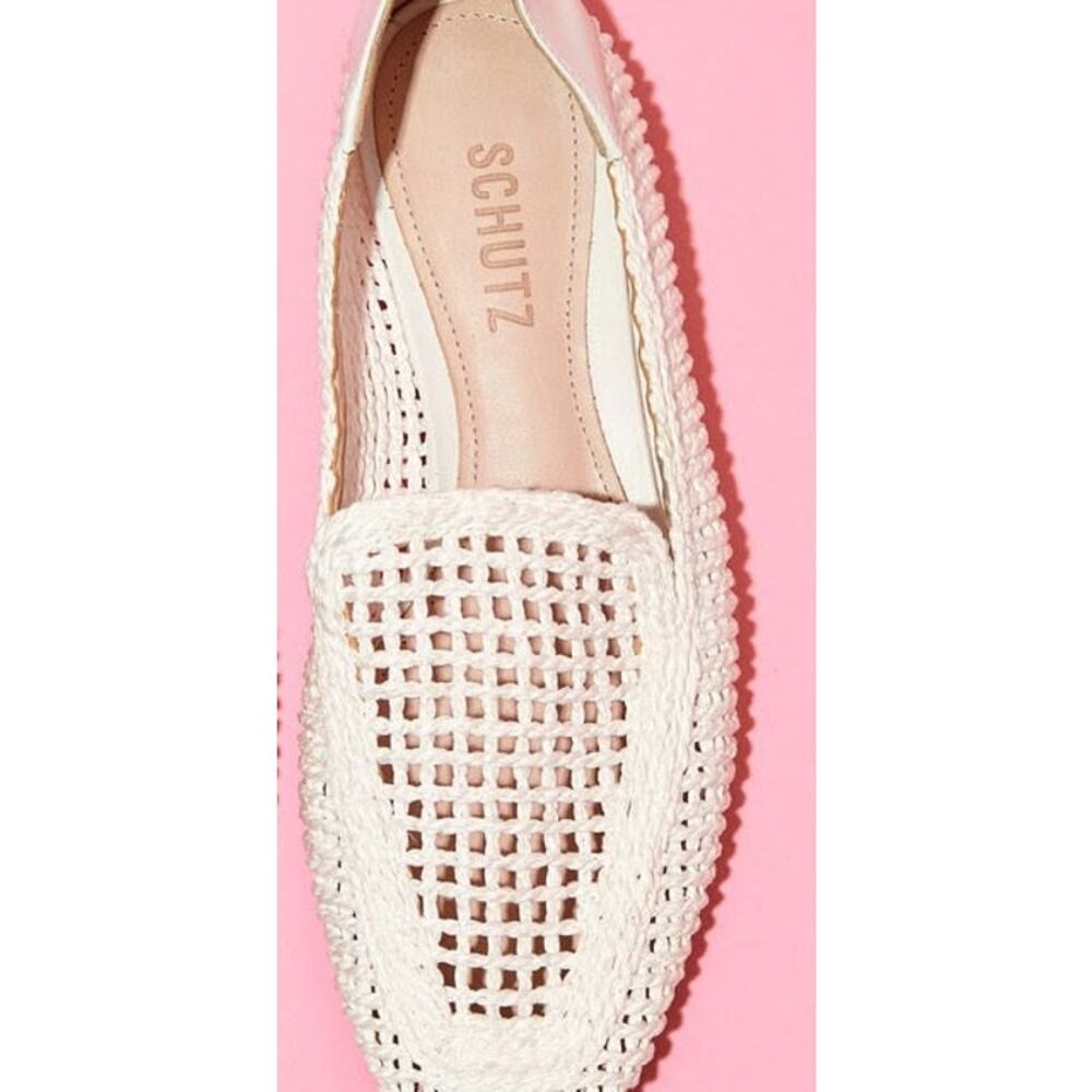 Schutz Woven Mesh Loafers